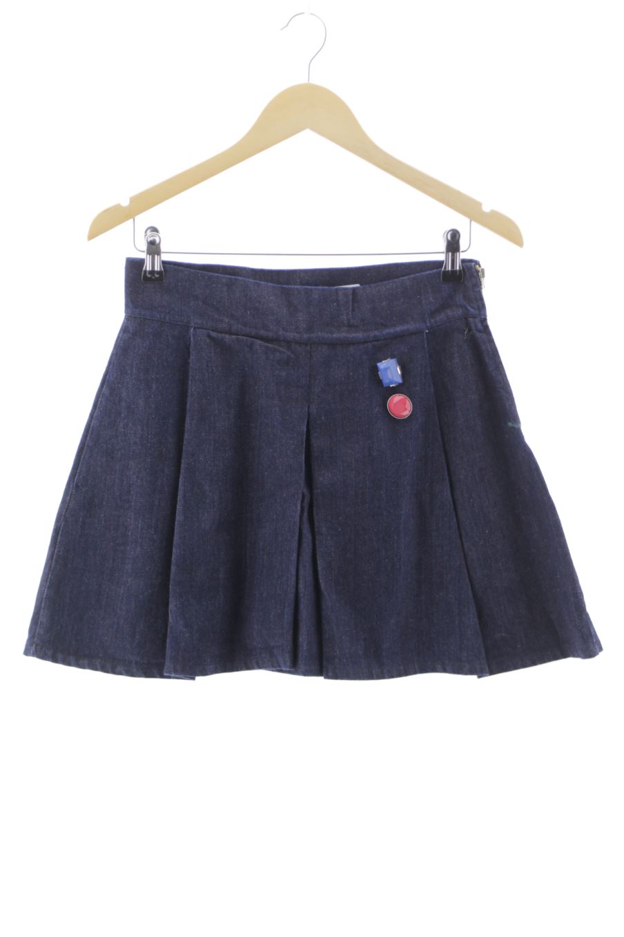 Aufwändiger Rock von Please Größe S, Farbe Blau, aus Jeanskleidung für