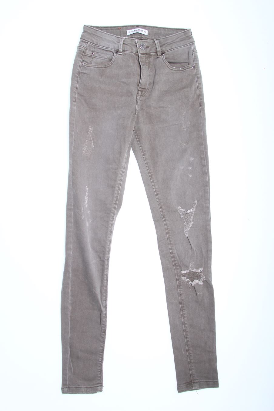 Jeans Pull & Bear de la taille 34, de couleur vert de denim