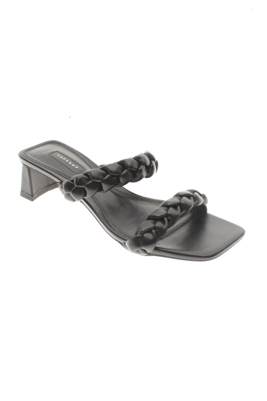 Sandalias tacon de Topshop de la talla 39, de color negro de