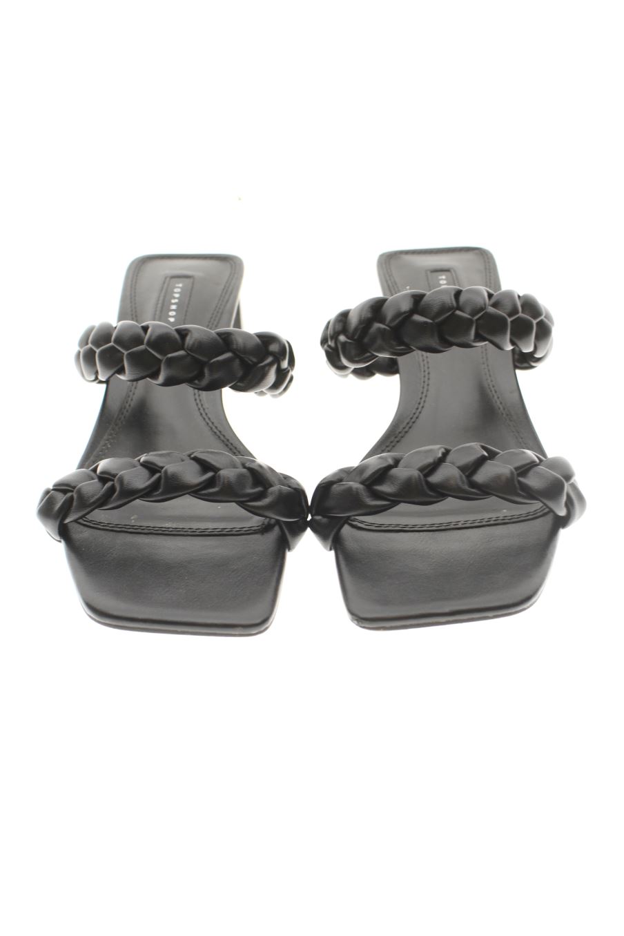 Sandalias tacon de Topshop de la talla 39, de color negro de