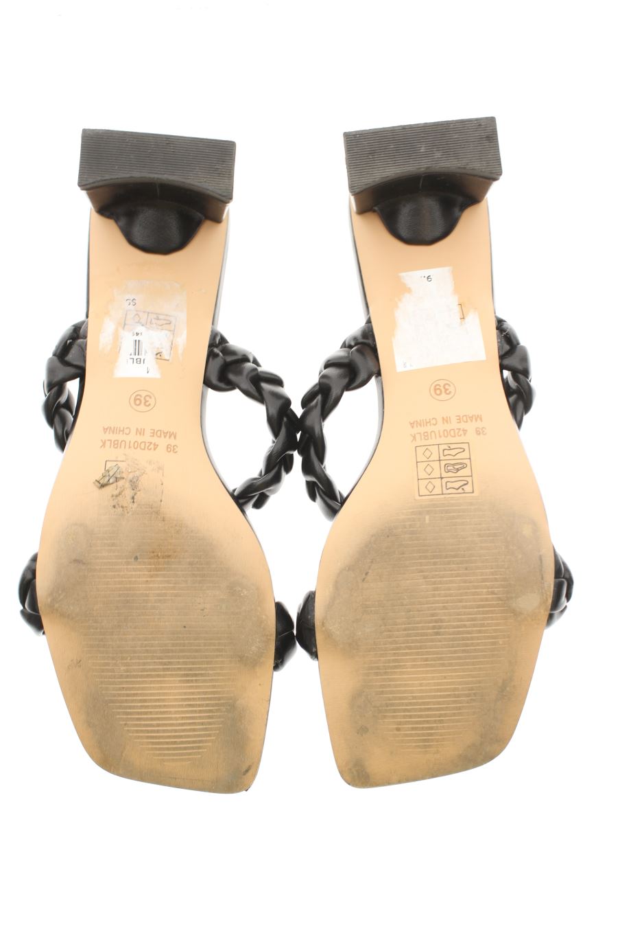 Sandalias tacon de Topshop de la talla 39, de color negro de