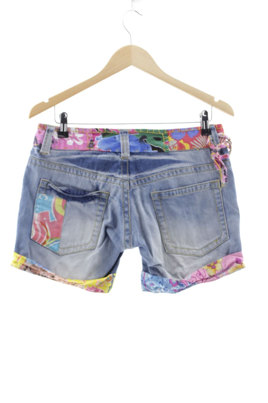 Pantalón corto de Desigual de la talla 38, de color azul de ropa