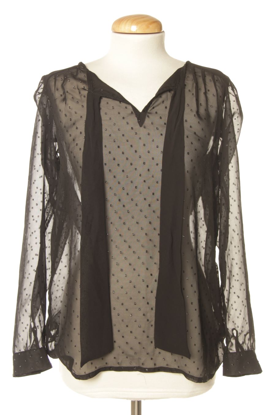 Blusa de manga larga de Promod de la talla 38, de color negro