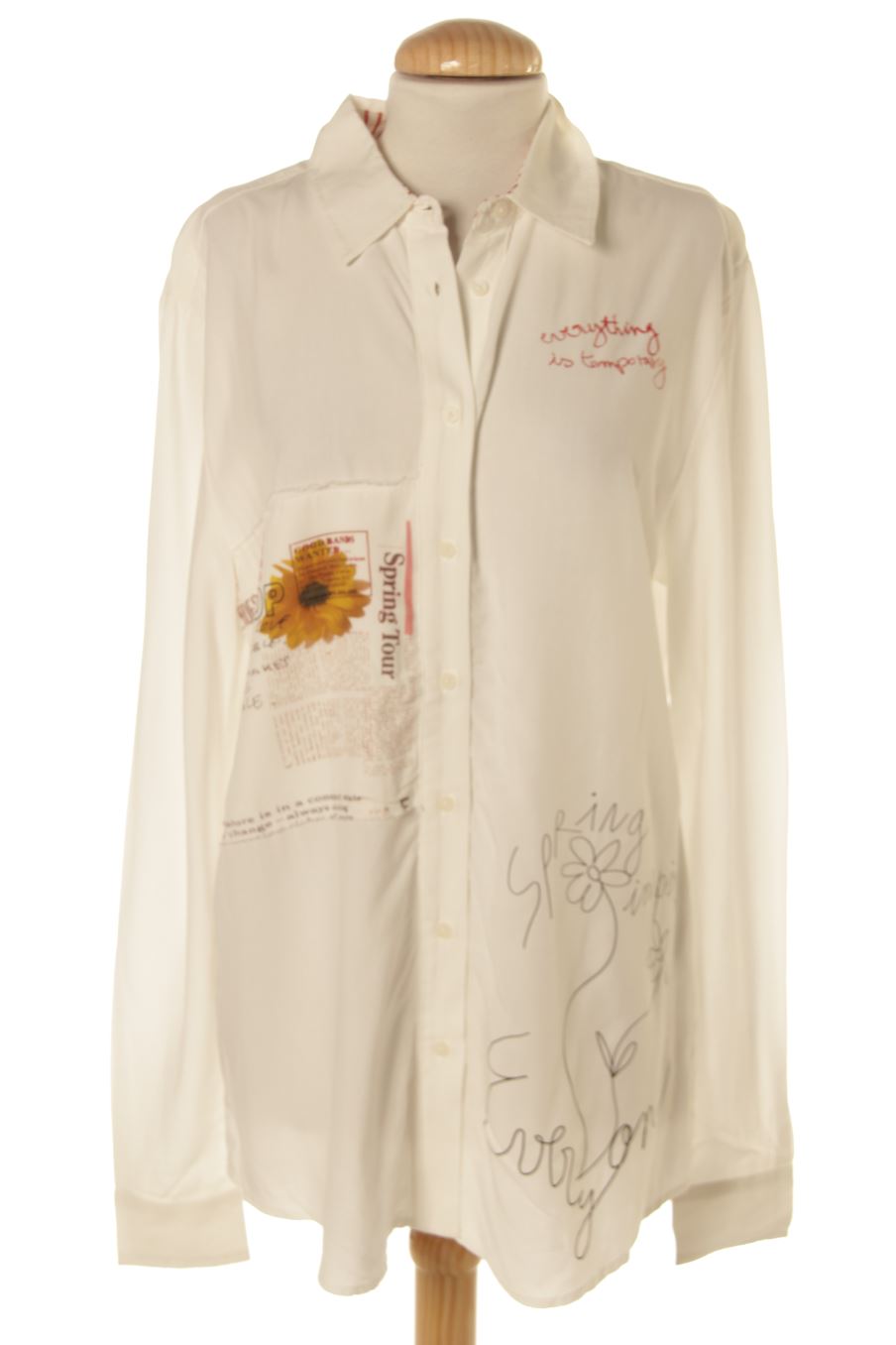 Chemise Desigual de la taille M, de couleur blanc