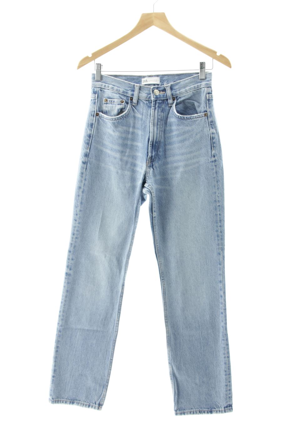 Vaquero de Zara de la talla 34, de color azul de ropa vaquera