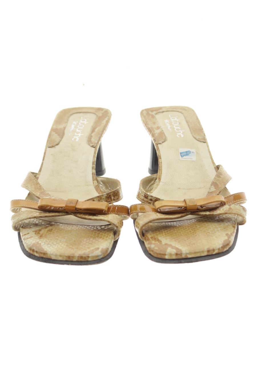 Sandalias tacon de LATOUCHE de la talla 37, de color marrón de