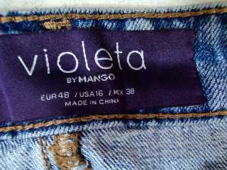 Jupe Violeta (by Mango ) de la taille 48, de couleur bleu de denim
