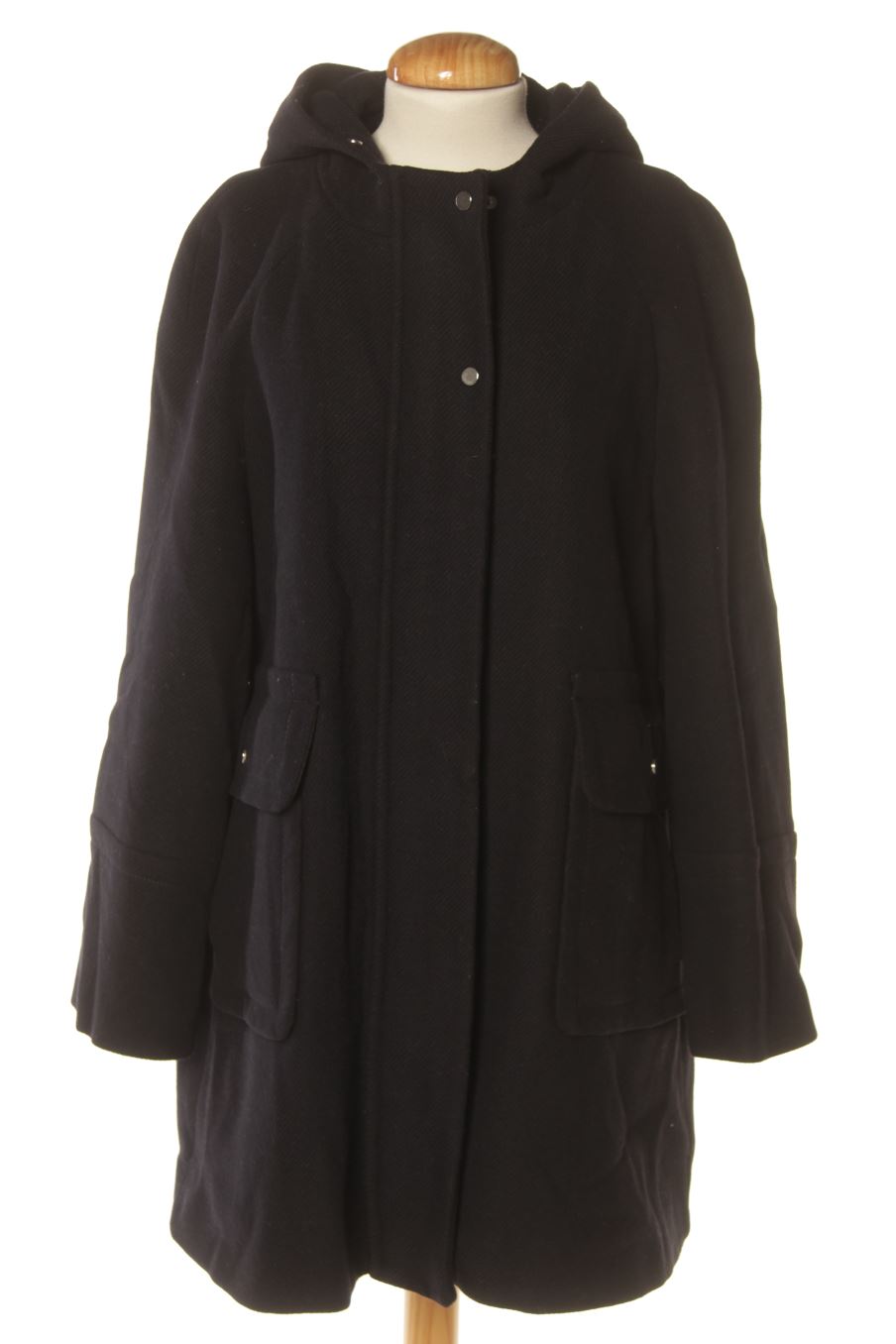 Abrigo de Zara de la talla XL, de color azul marino