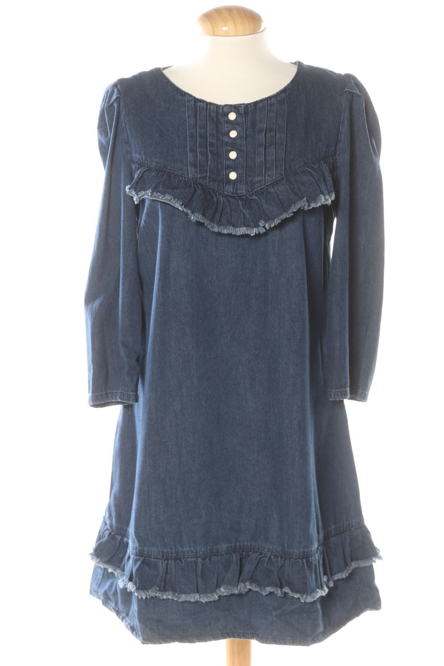 Einfaches Kleid von Maggie Sweet Größe M, Farbe Blau, aus Jeanskleidung für