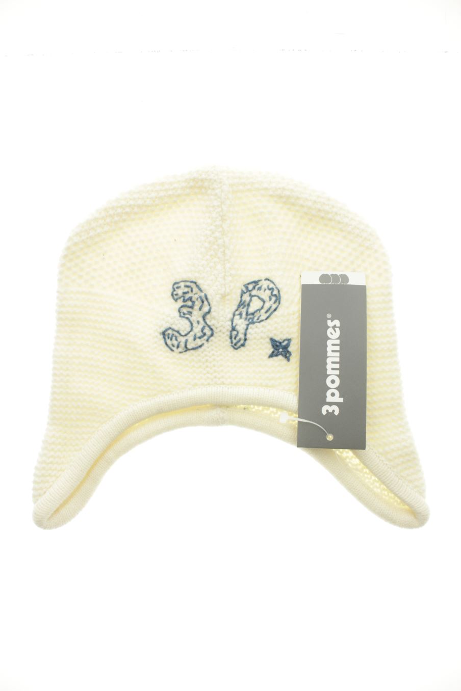 Gorro de 3 Pommes de la talla 0-6 meses con etiqueta