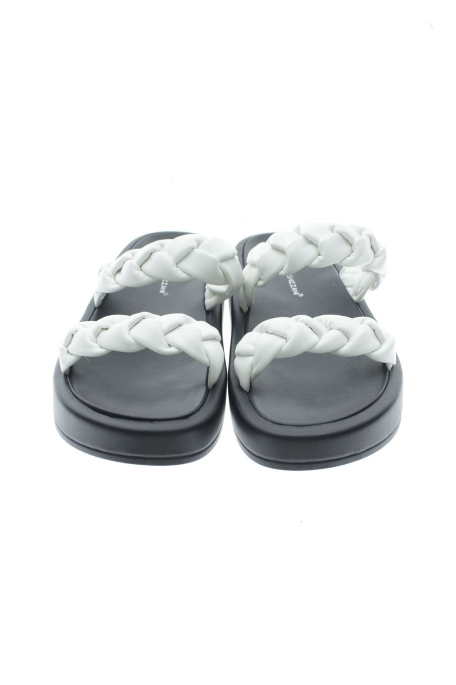 Sandalias planas de claudia ghizzani de la talla 39, de color blanco de
