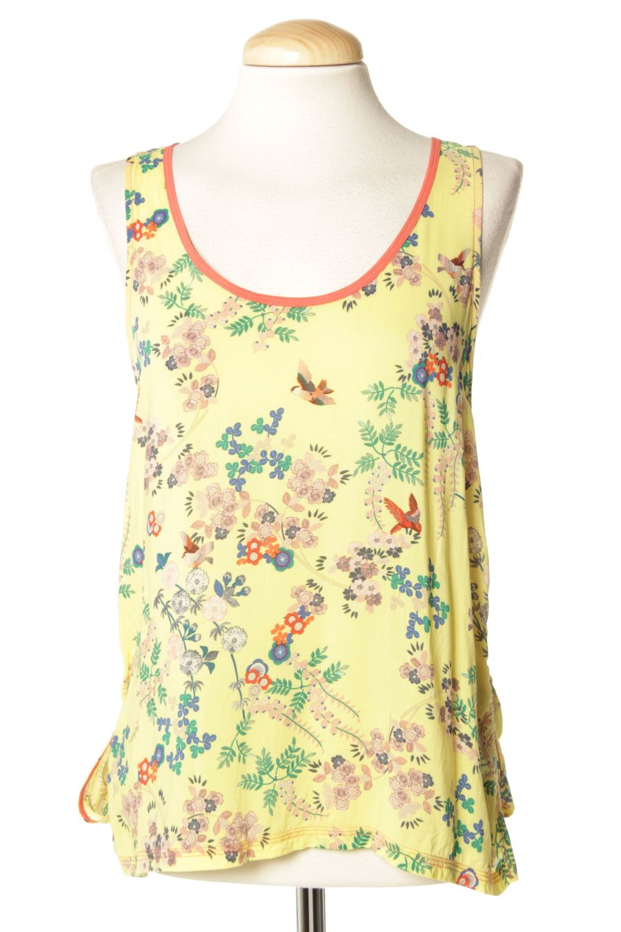 Camiseta sin mangas de Zara de la talla M, de color flores