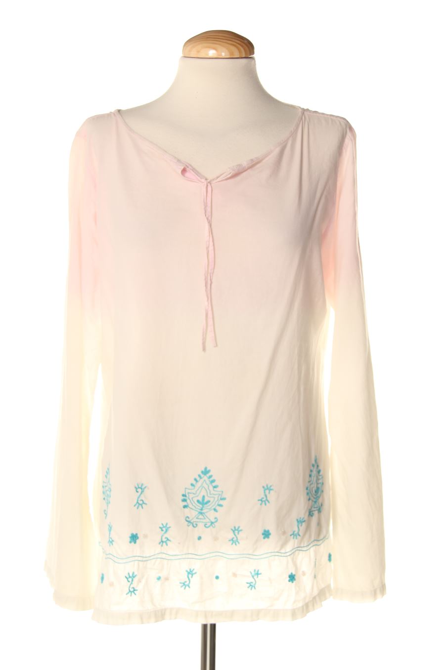 Blusa de manga larga de Virender Textiles de la talla 42, de color blanco