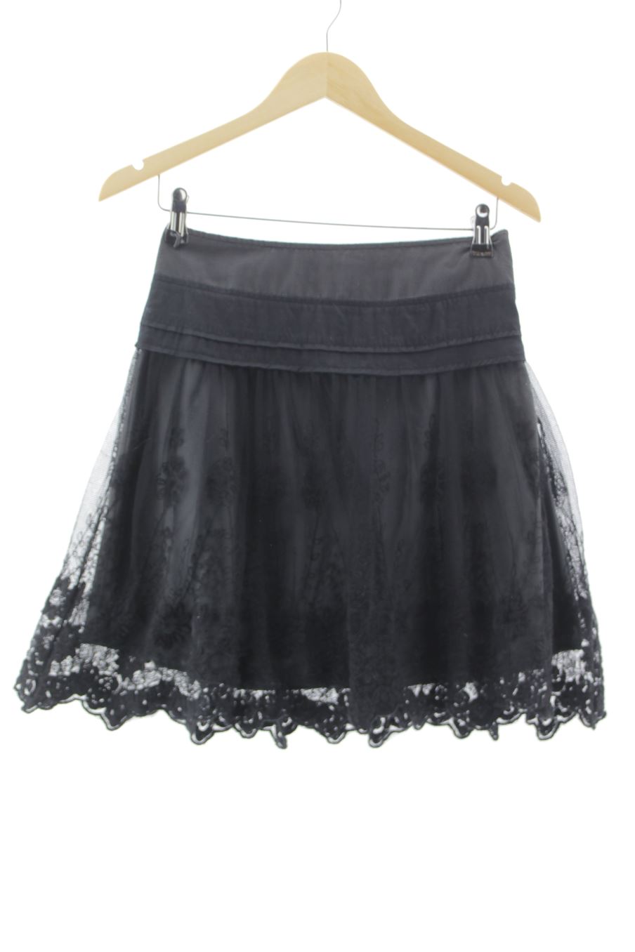 Falda de Promod de la talla 34, de color negro