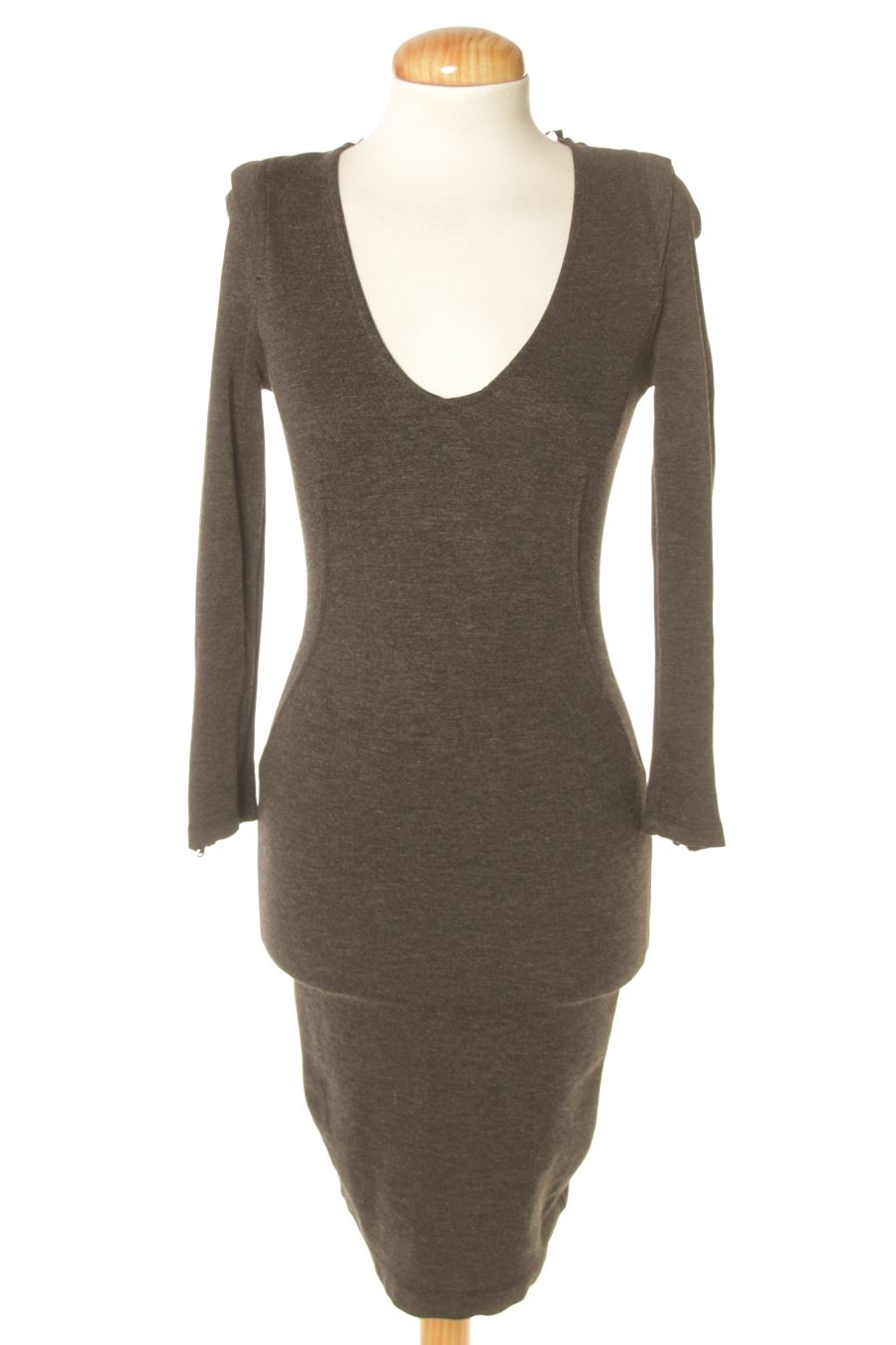Vestido casual de Zara de la talla XS, de color gris