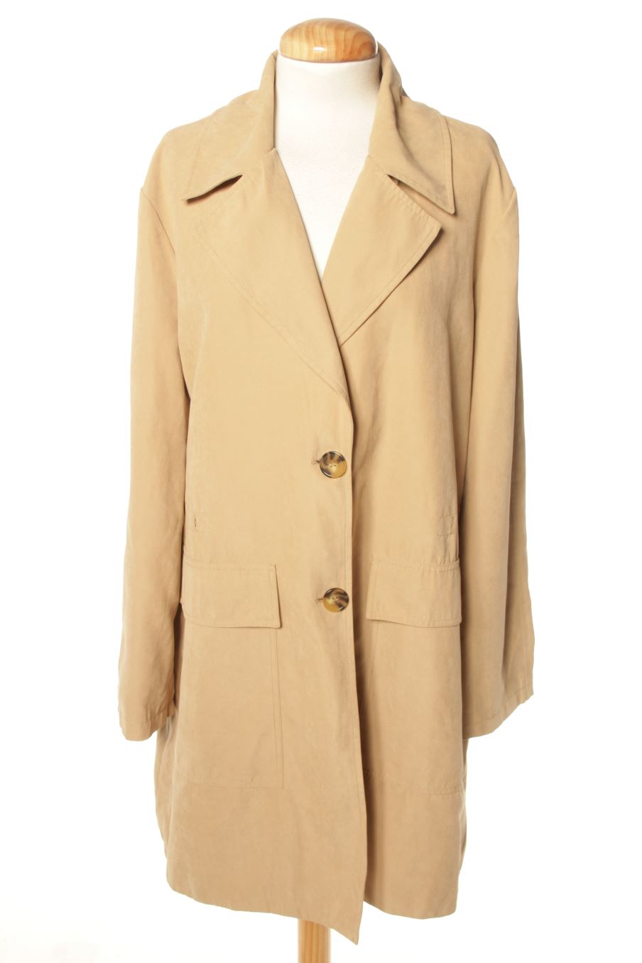 Manteau Cortefiel de la taille L, de couleur beige