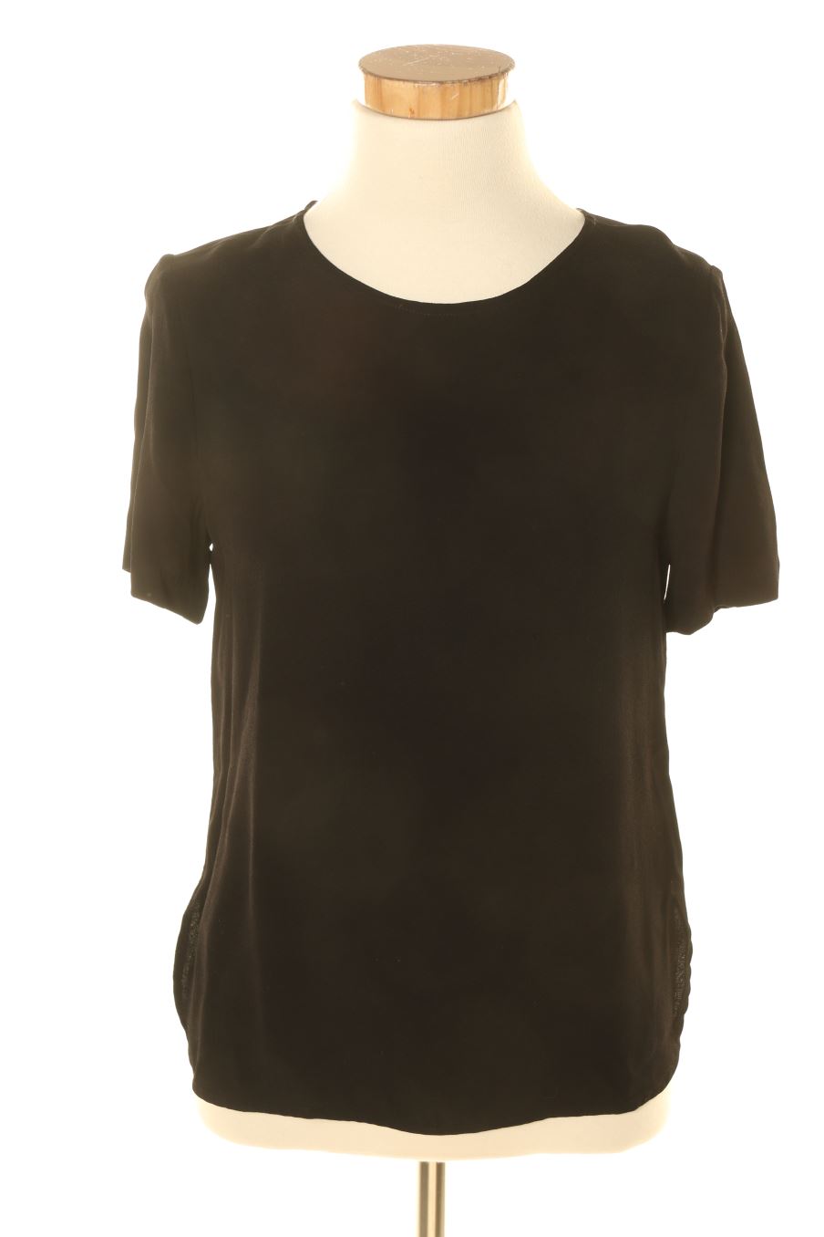 Blusa de manga corta de Zara de la talla XS, de color negro