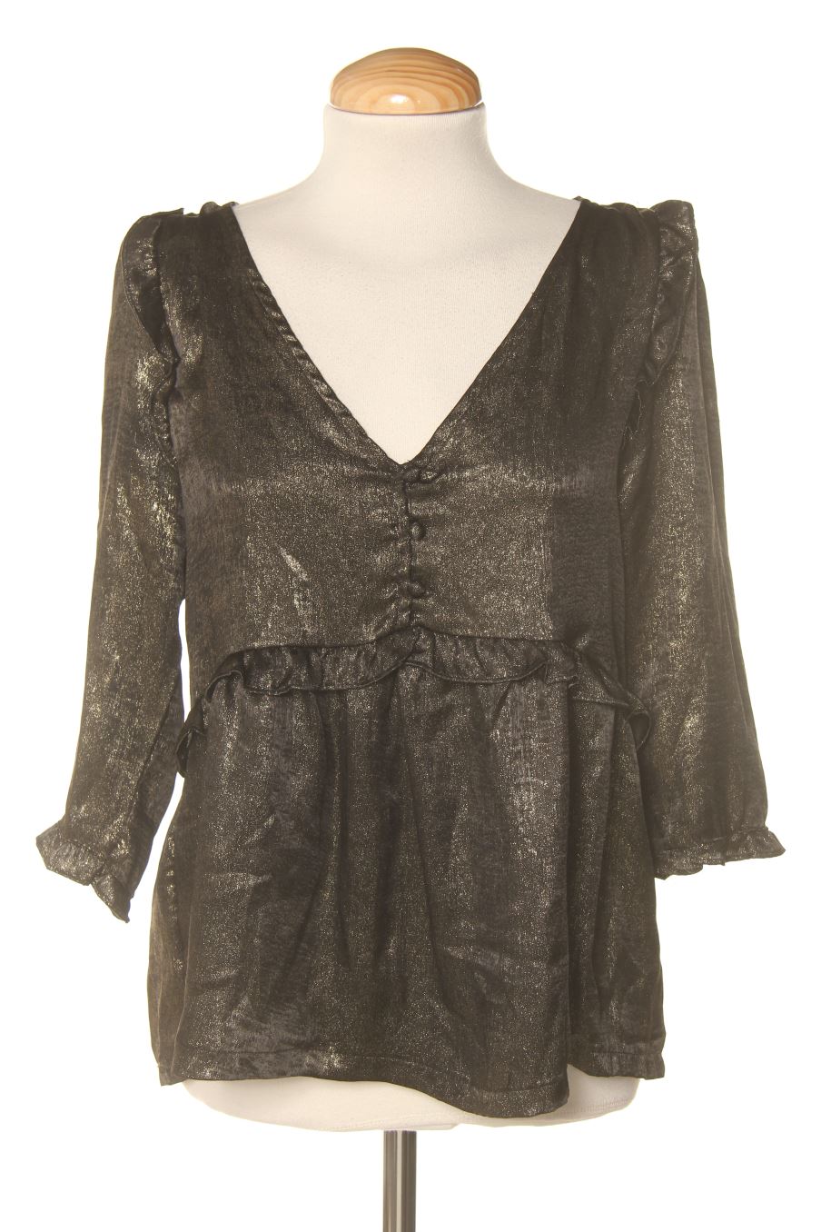 Blouse à manches longues charlior de la taille S, de couleur doré