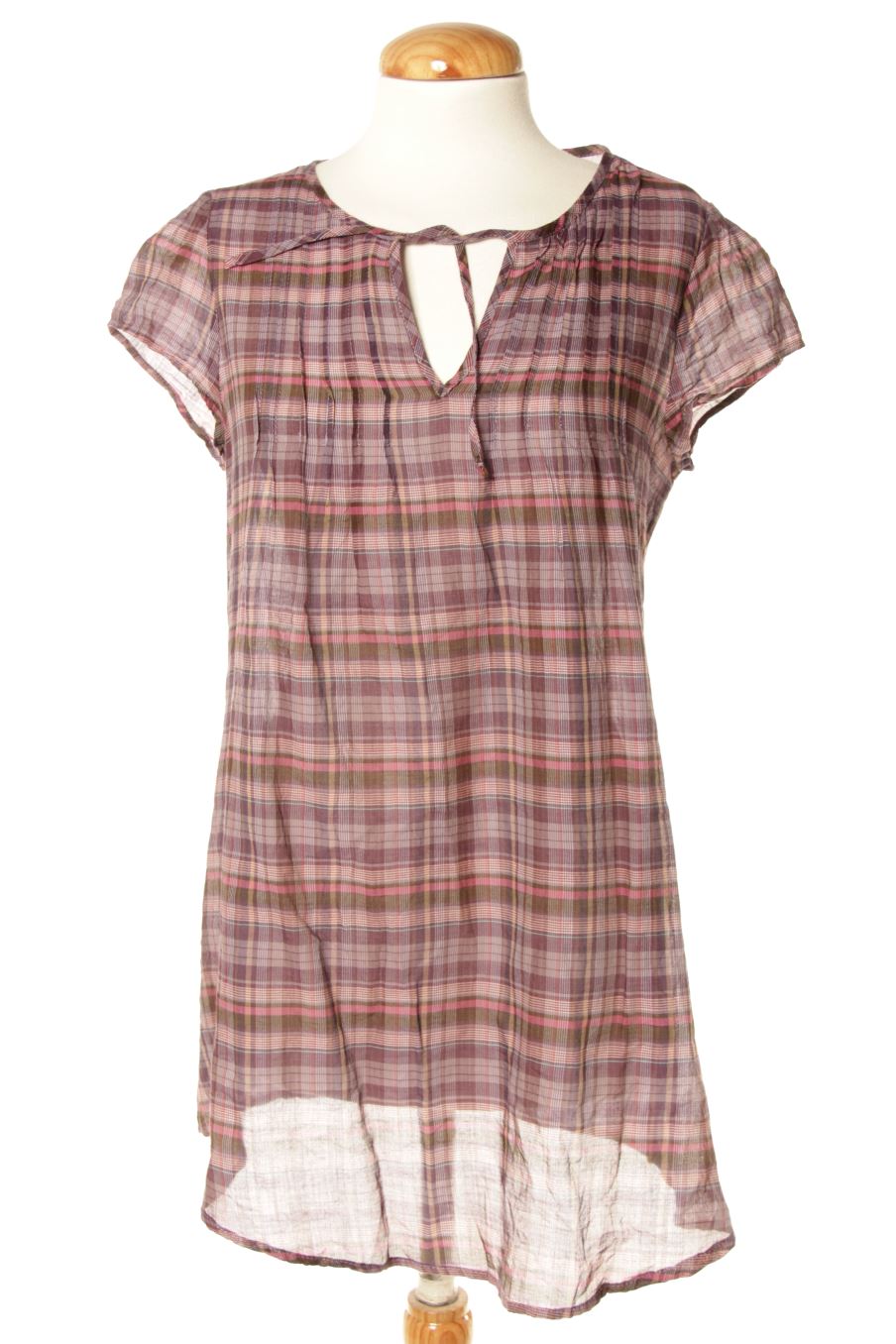 Blouse à manches courtes Promod de la taille S, de couleur carreaux