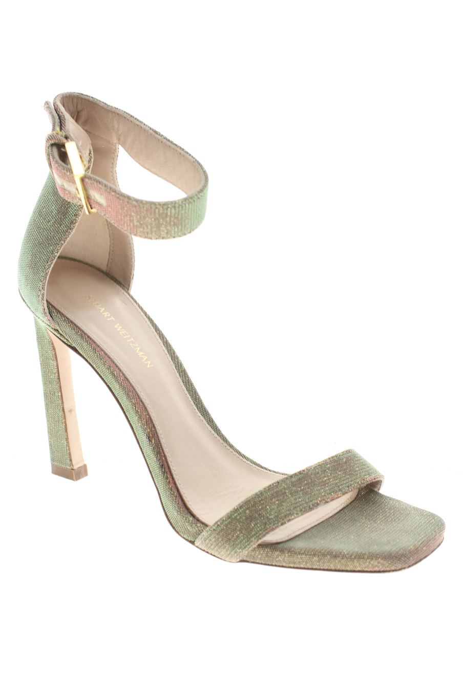 Sandalias tacon de Stuart Weitzman de la talla 38, de color estampado de