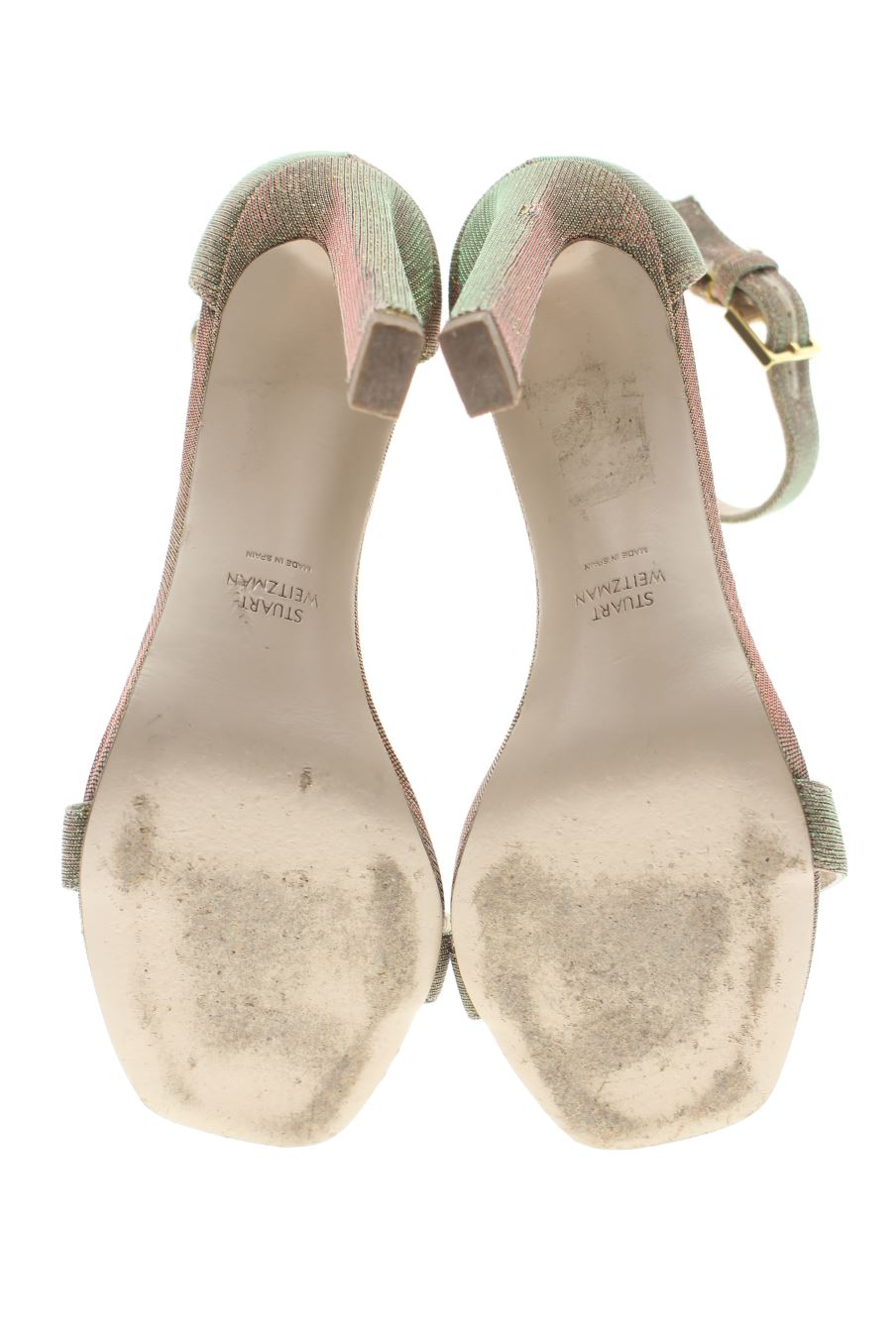 Sandalias tacon de Stuart Weitzman de la talla 38, de color estampado de