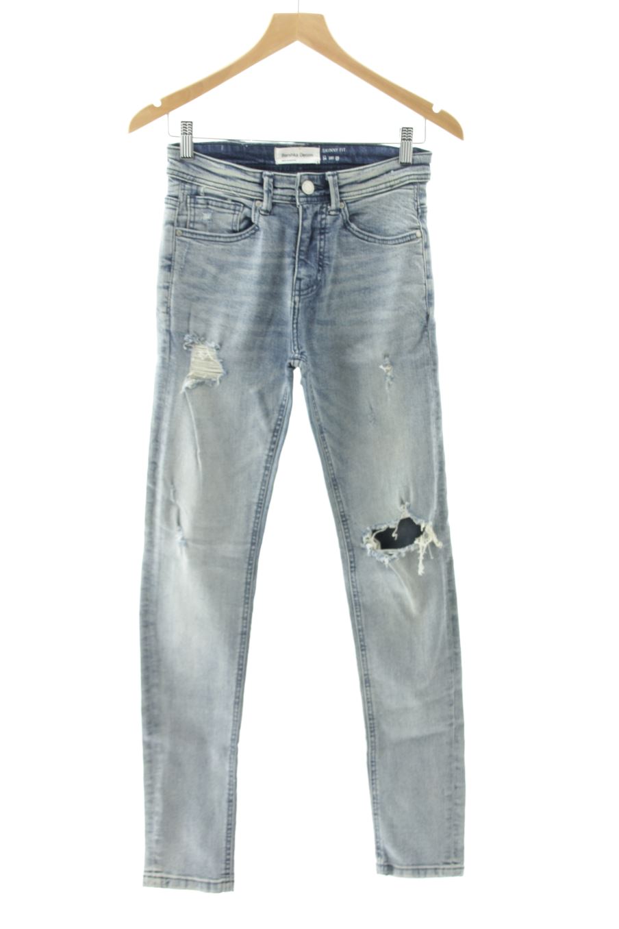 Jeans Bershka de la taille 34, de couleur bleu de denim