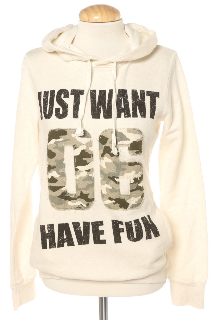 Sweat Bershka de la taille S, de couleur beige