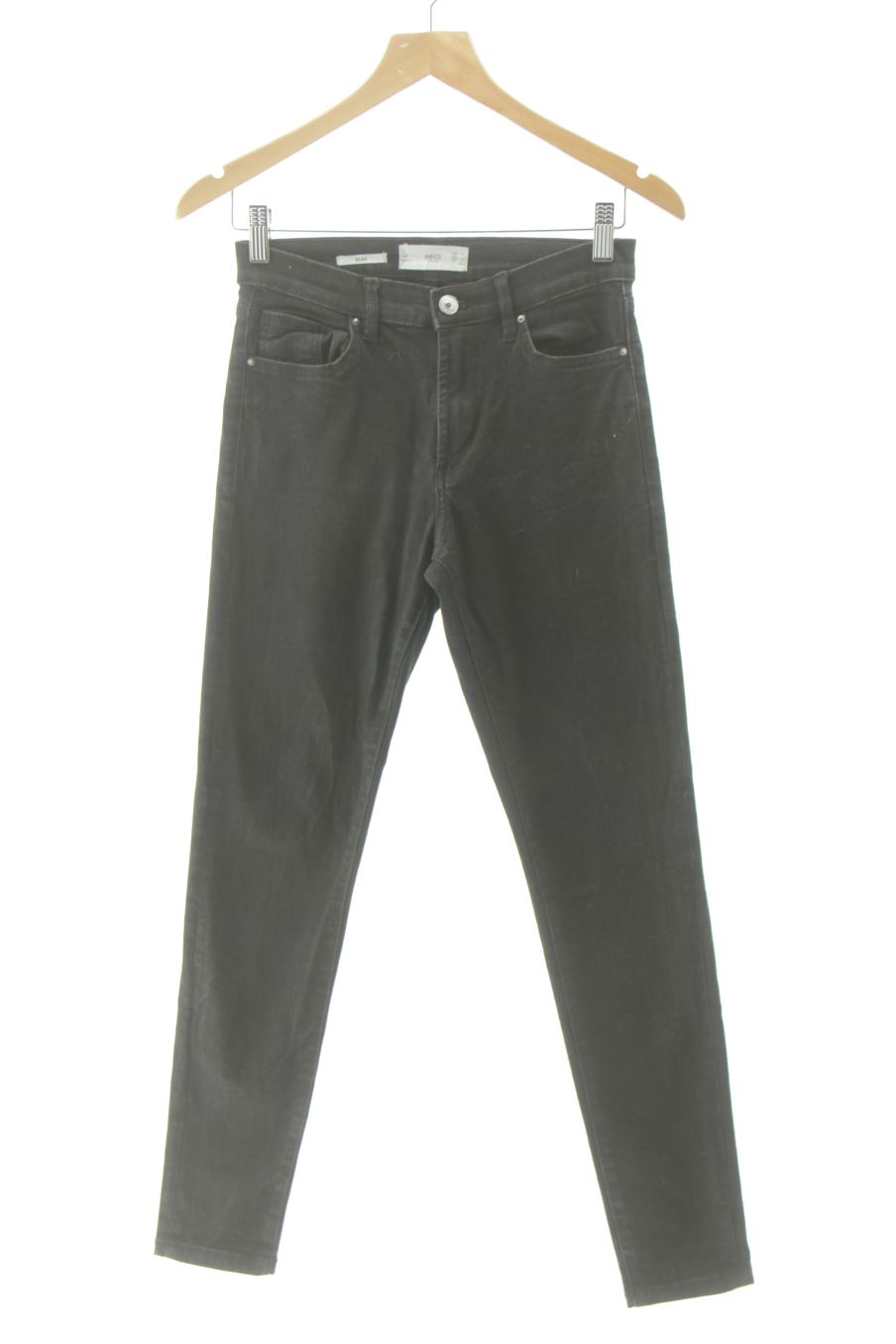 Vaquero de Mango de la talla 36, de color negro de ropa vaquera