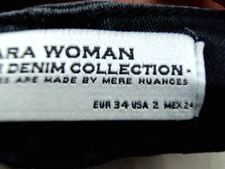 Vaqueros de Trf (ZARA) de la talla 34, de color azul de ropa vaquera