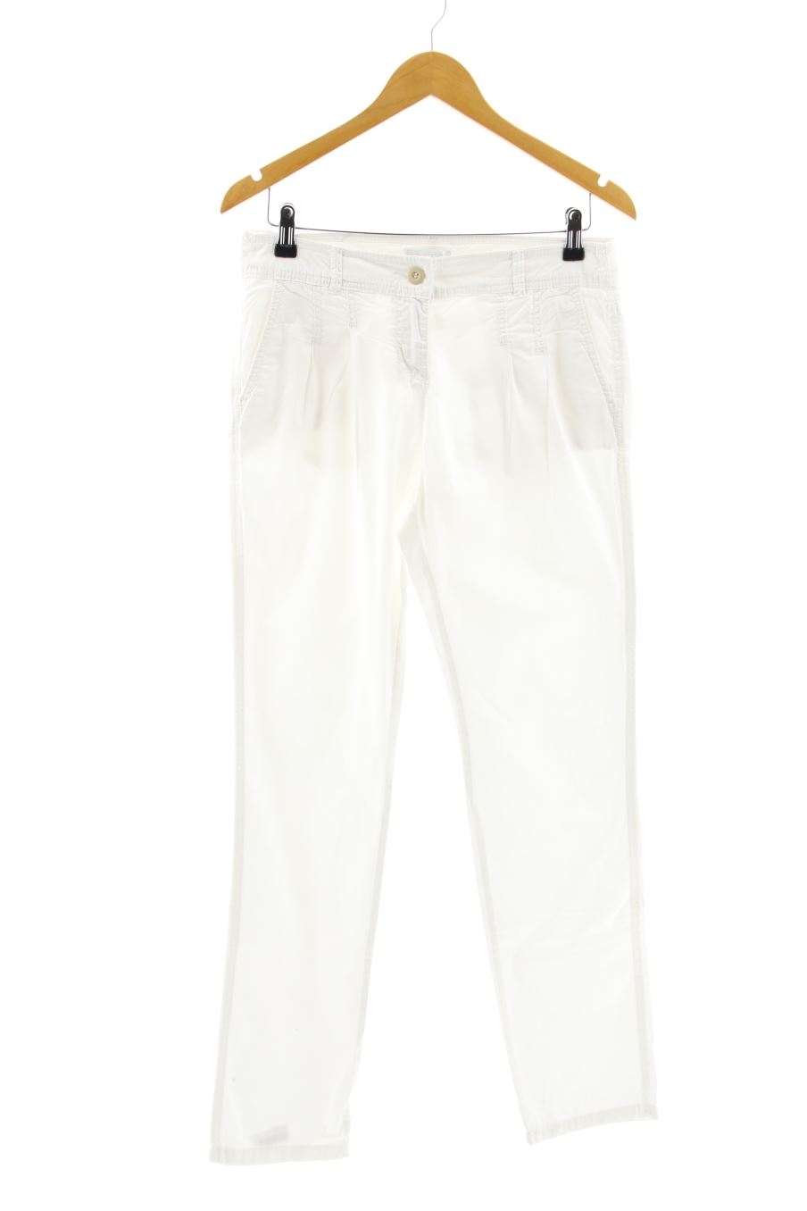 Pantalon Promod de la taille 38, de couleur blanc