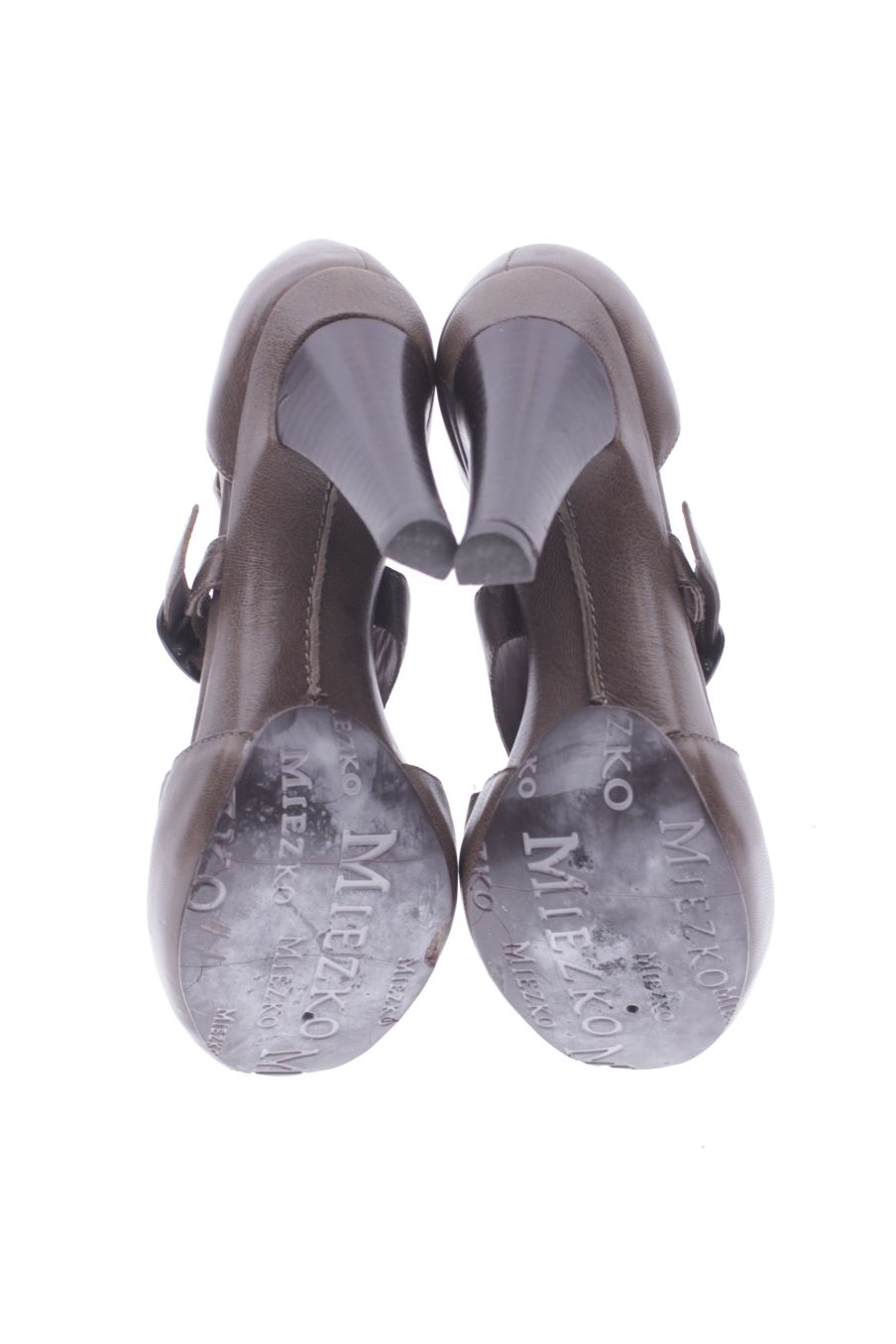 Sandalias tacon de Miezko de la talla 37, de color marrón de
