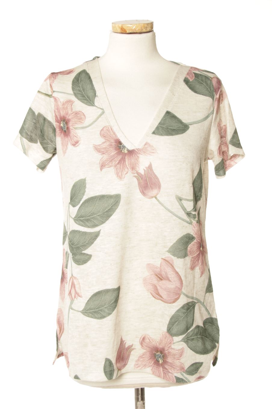 T-shirt Stradivarius de la taille L, de couleur fleurs