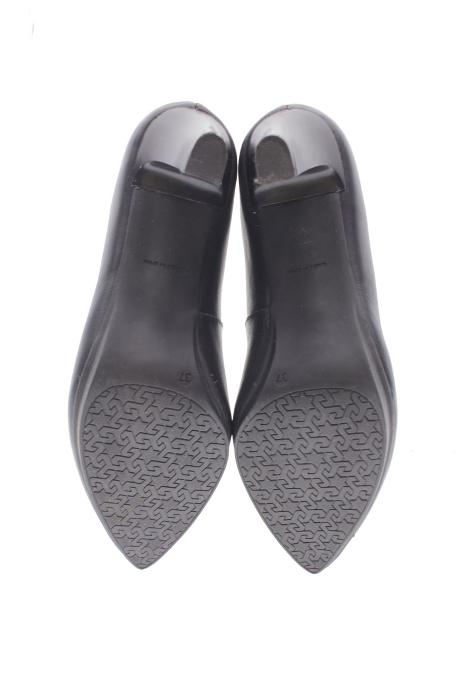 Zapatos de tacon de Menorca pell de la talla 37, de color negro de