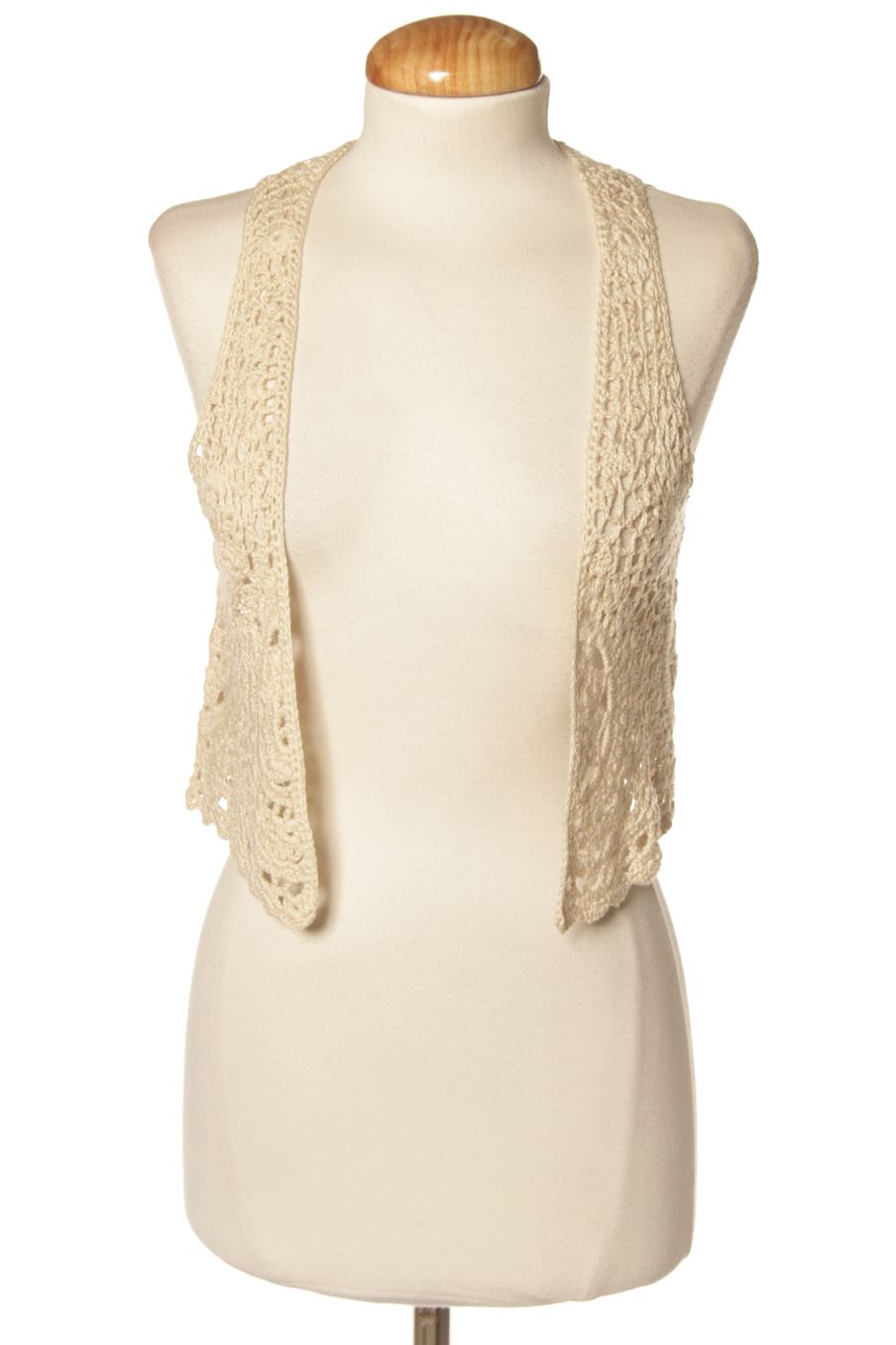 Chaleco de tela de Sfera de la talla S, de color beige