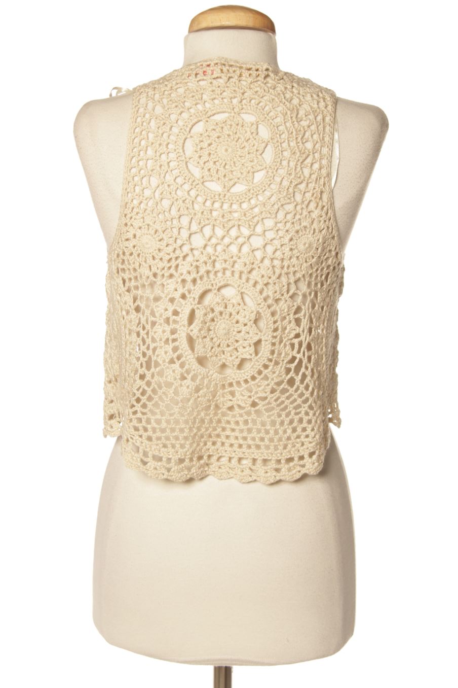 Chaleco de tela de Sfera de la talla S, de color beige