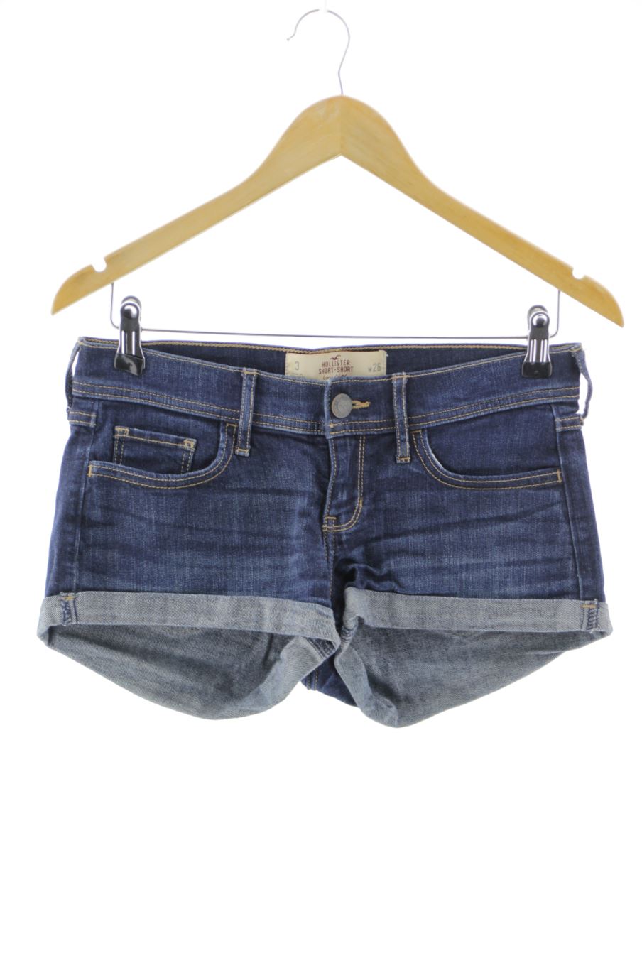 Shorts Hollister de la taille 36, de couleur bleu de denim
