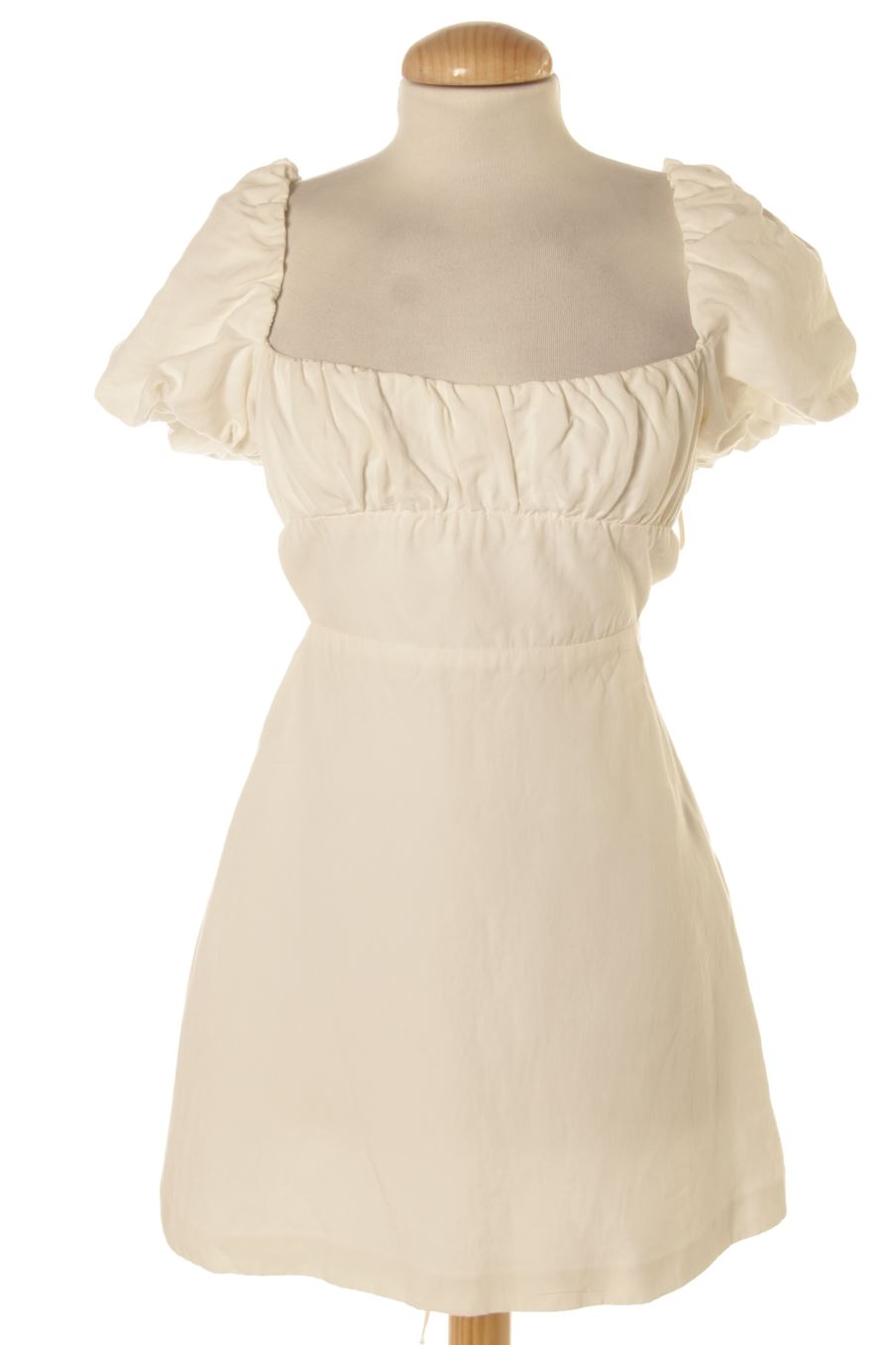 Robe casual Zara de la taille S, de couleur blanc