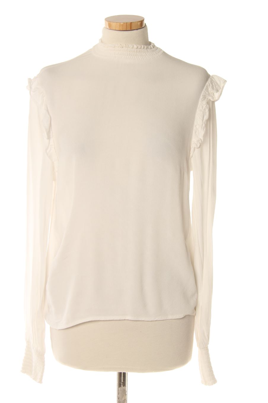 Blusa de manga larga de PERCENTIL de la talla 38, de color blanco