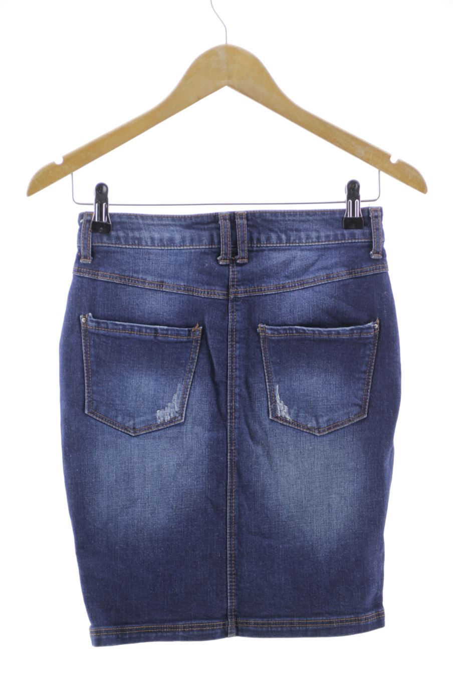 Jupe Stradivarius de la taille 34, de couleur bleu de denim