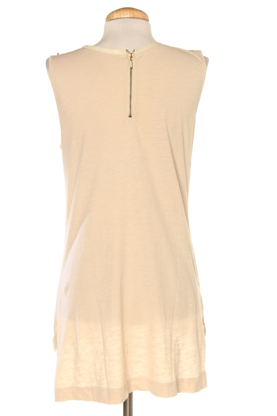Camiseta sin mangas de PERCENTIL de la talla S, de color beige