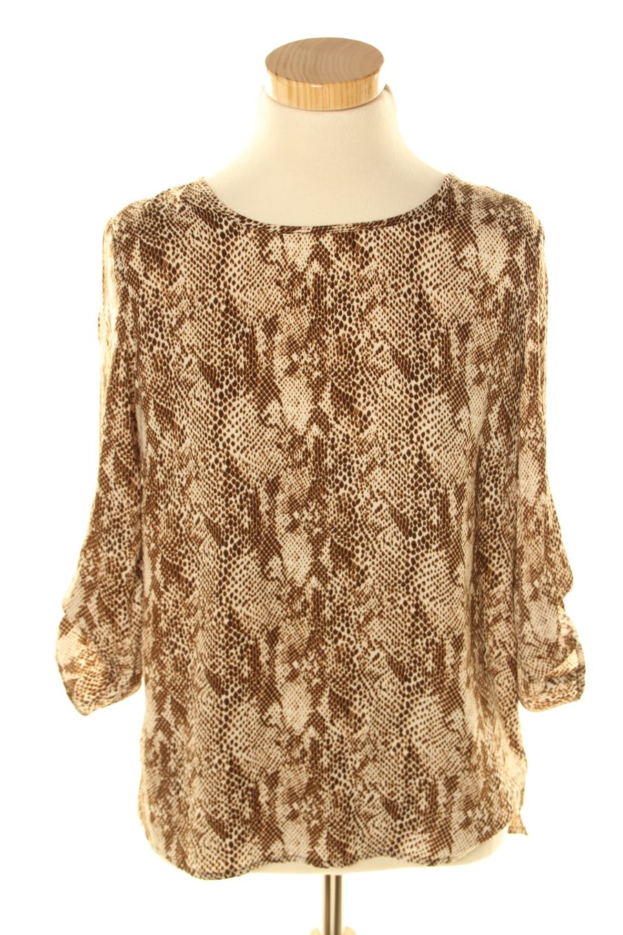Blusa de manga larga de Cortefiel de la talla S, de color animal print