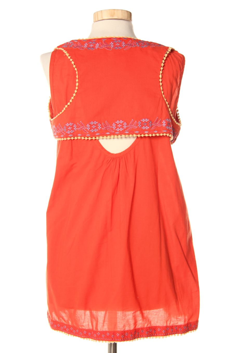 Top de Flamenco de la talla L, de color rojo
