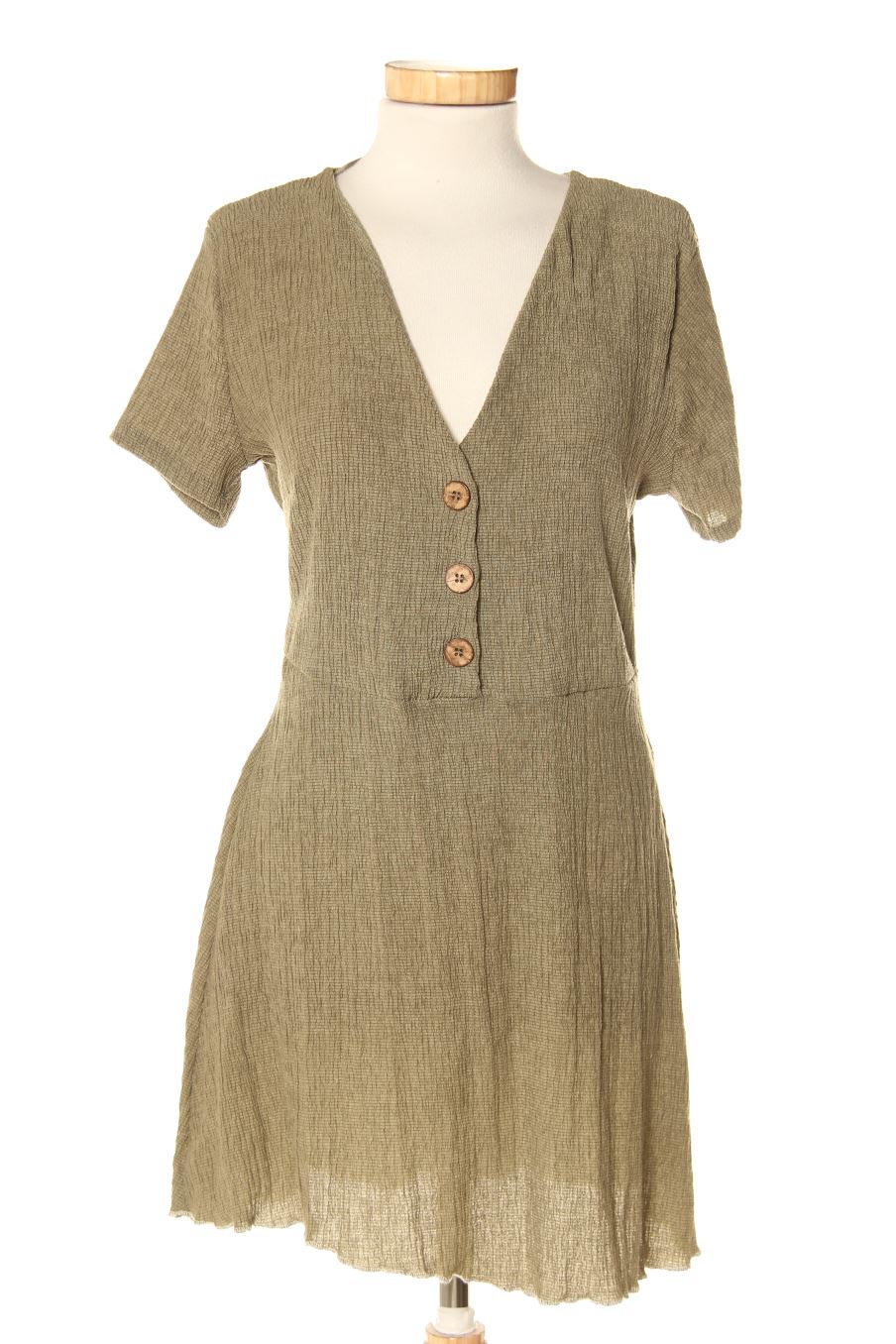 Robe casual Pull & Bear de la taille M, de couleur vert