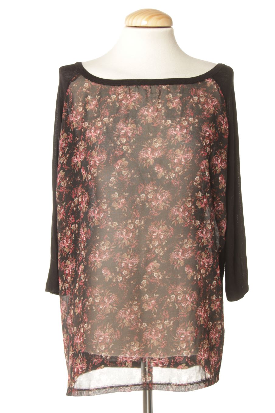 Blusa a maniche lunghe de Bershka de la talla L, de color fiori