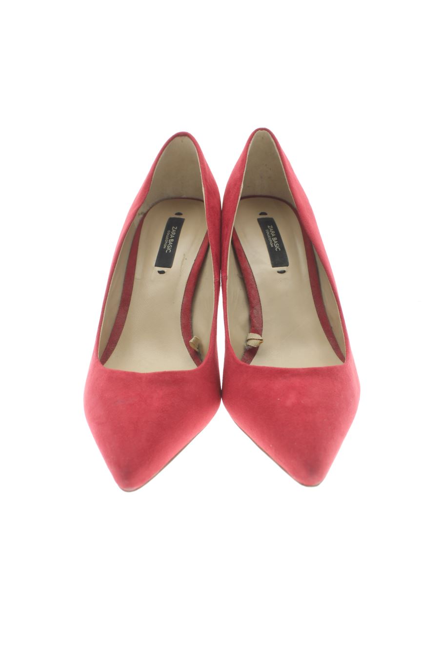 Zapatos de tacon de Zara de la talla 38, de color rojo de