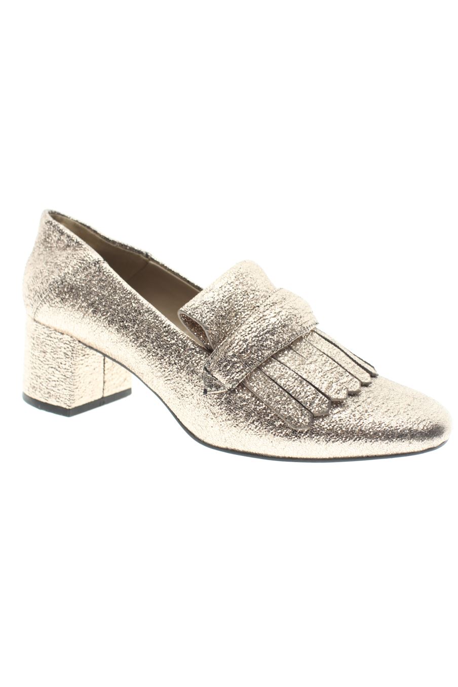 Zapatos de tacon de Mango de la talla 36, de color dorado de