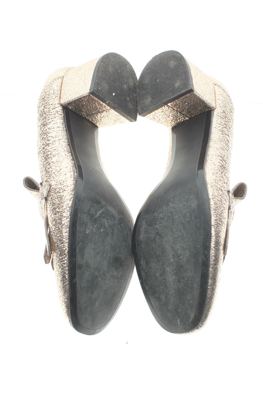 Zapatos de tacon de Mango de la talla 36, de color dorado de