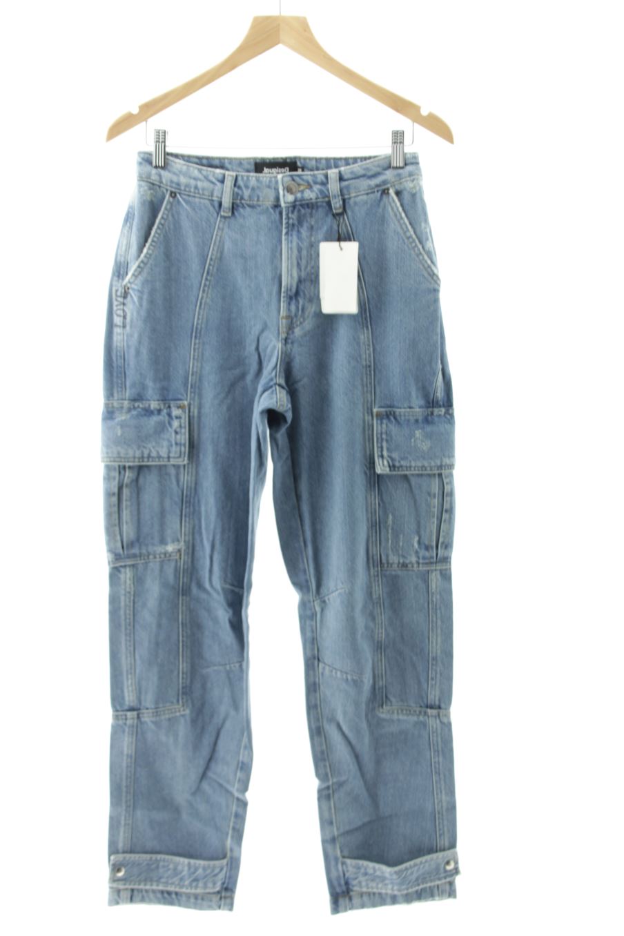 Jeans Desigual de la taille 38, de couleur bleu de denim