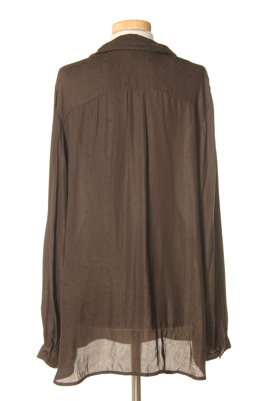 Blouse à manches longues Monoprix de la taille 46, de couleur marron