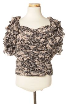 Blusa de manga corta XS Zara, foto 1 de 2